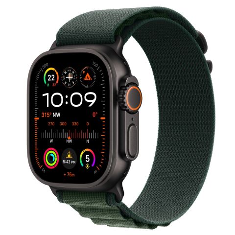 Apple Watch Ultra 2 GPS+Cellular 49mm Black Titanium Case with Black Trail Loop MX4V3 M/L