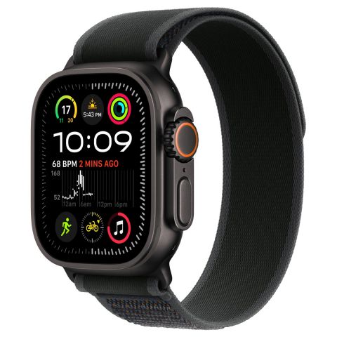 Apple Watch Ultra 2 GPS+Cellular 49mm Black Titanium Case with Black Trail Loop MX4V3 M/L
