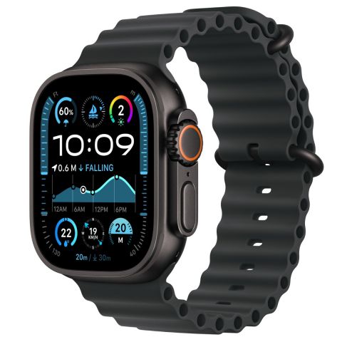 Apple Watch Ultra 2 GPS+Cellular 49mm Black Titanium Case with Black Ocean Band MYTC3