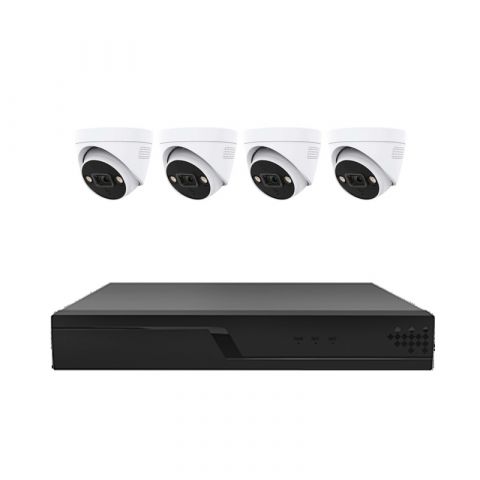 JFTECH 8-channel PoE NVR + 5MP PoE Dome IP Camera*4