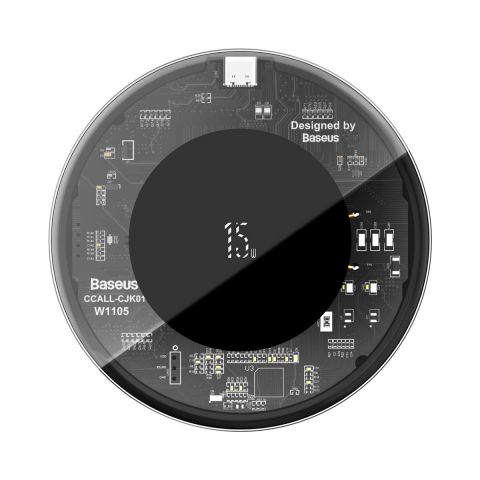 Baseus 15W Simple Wireless Charger Updated Version-Transparent