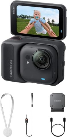 Insta360 GO Ultra Tiny Hands-Free 4K Cam Standard Bundle Midnight Black