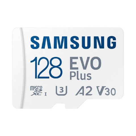 Samsung Evo Plus microSDXC Class 10 A2 UHS-I 128GB with SD Adapter
