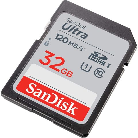 SanDisk Ultra Series SDHC 32GB up to 120MB/s SD Card CLASS 10, UHS-1