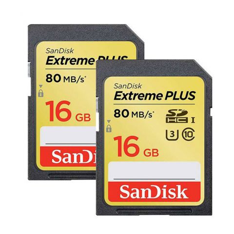SanDisk Extreme PLUS SDHC Class 10 UHS-I 80mb/s 16GB