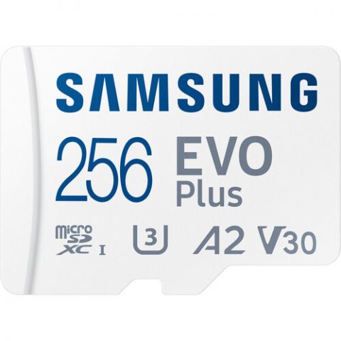 Samsung Evo Plus microSDXC Class 10 A2 UHS-I 256GB with SD Adapter