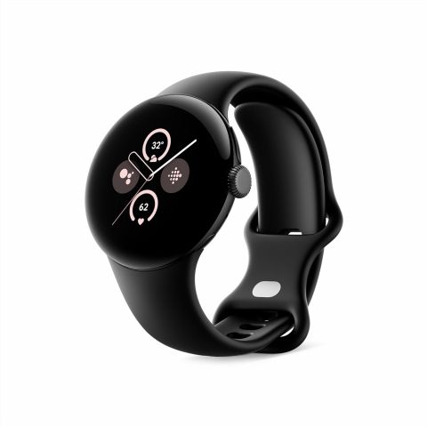 Google Pixel Watch 2 Bluetooth/WiFi Smart Watch-Matte Black/Obsidian Band