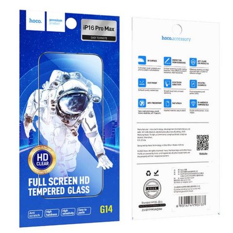iPhone 17 Pro Max Hoco Full Screen HD Glass Screen Protector (G14)