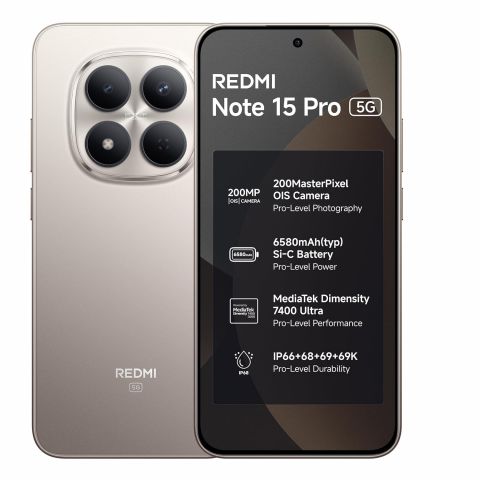 Xiaomi Redmi Note 15 Pro 5G 8GB RAM 256GB Dual SIM + eSIM Global Version-Titanium color