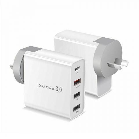 SDC-48W 4 Ports Multi USB Type C Fast Charger-White