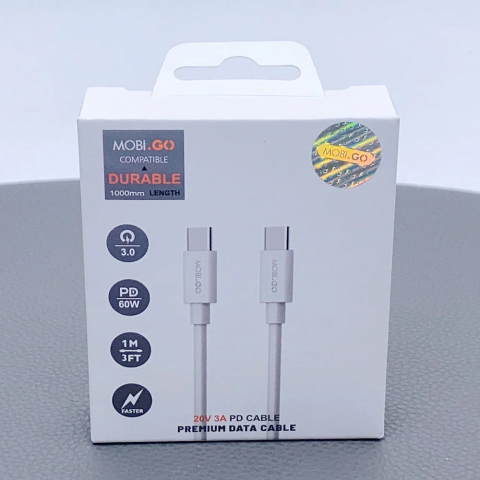 Mobigo 1m 60W Type-C to C cable 201TT