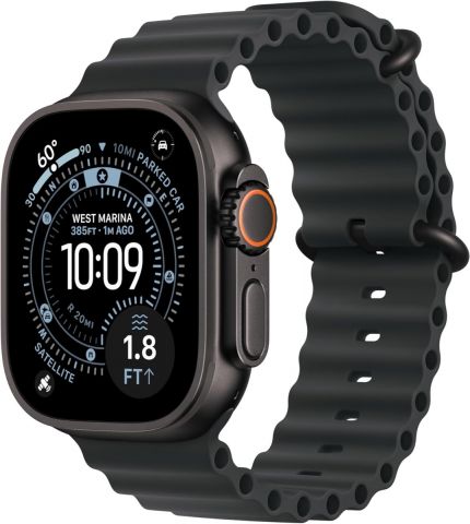 Apple Watch Ultra 3 GPS + Cellular 49mm Black Titanium Case with Black Ocean Band (MF0J4)