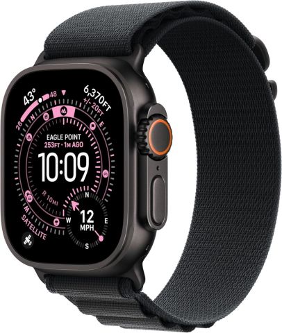 Apple Watch Ultra 3 GPS + Cellular 49mm Black Titanium Case with Black Alpine Loop - M (MF0V4)