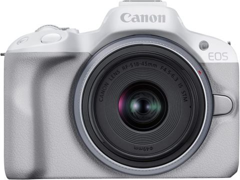 Canon EOS R50 White with f/4.5-6.3 IS STM