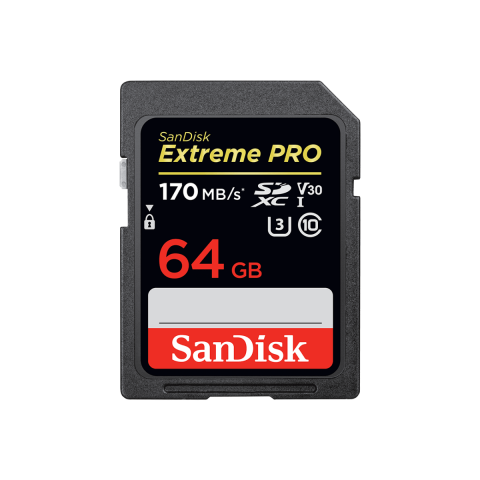 SanDisk Extreme Pro SDXC Class 10 UHS-I U3 V30 170/90MB/s 64GB