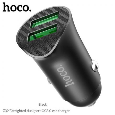 HOCO 18W QC3.0 Car Charger w/ 2 USB (Z39)