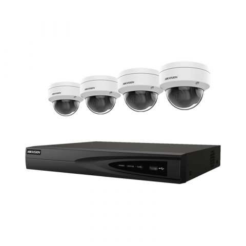 HIKVISION 4-ch 1U 4 PoE 4K NVR DS-7604NI-Q1/4P + DS-2CD1143G0-I 2.8mm*4