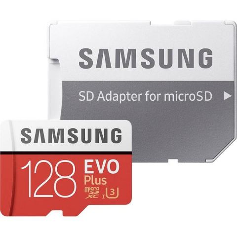 Samsung Evo+ microSDXC Class 10 UHS-I 128GB with SD Adapter
