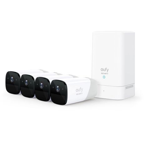 Eufy Cam 2 Pro Wire-Free 2K Security Cam with Home Base Kit - 4 Pack