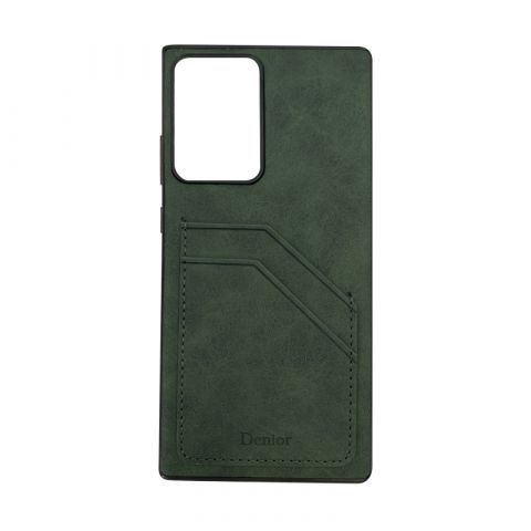 Samsung Note 20 Leather Card Holder Back Cover-Green